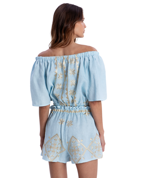 Strapless Top Lefkada - Sage/Gold