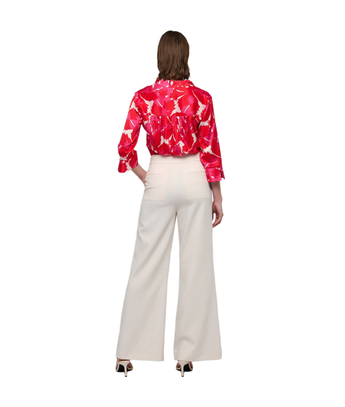 Danitta Blouse With Stand Collar - Hazel Berry