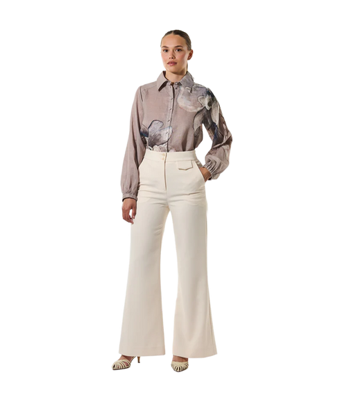 Sioma NS-Shirt With Balloon Sleeves - Belladonna Latte