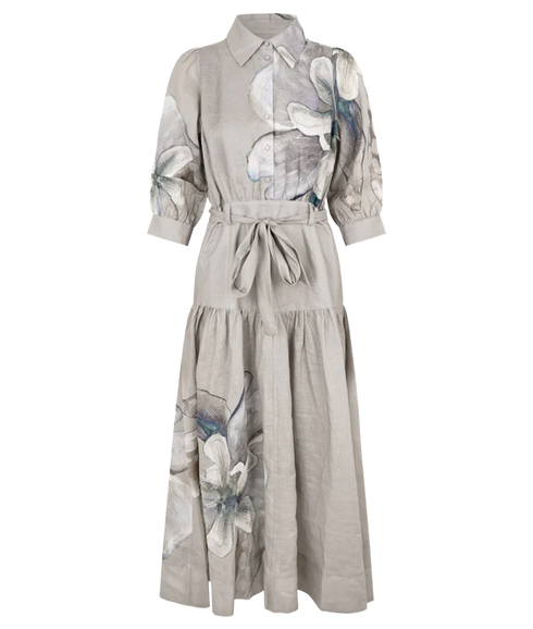 Palma NS-Dress With Collar - Belladonna Latte