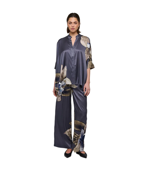 Margo Pants With Elastic - Belladonna Steel