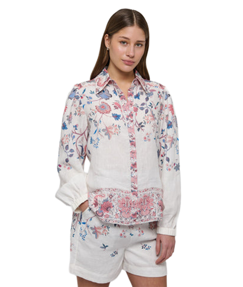 Sioma NS-Shirt With Balloon Sleeves - Grand Chitz Cream