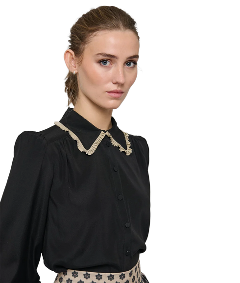 Uma Blouse With Details - Black