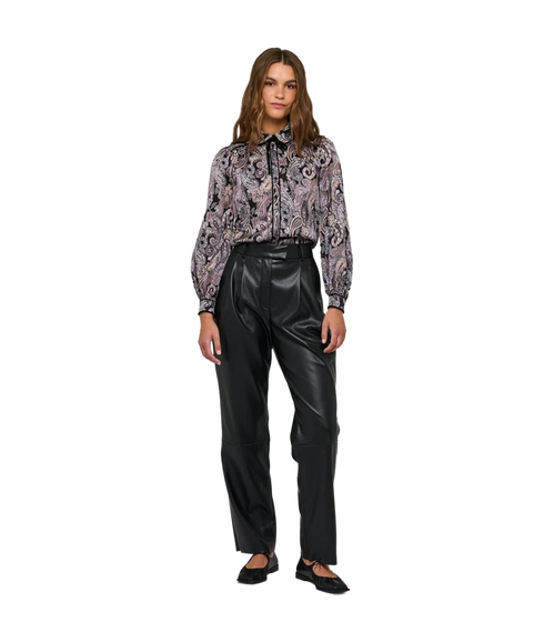 Roxanne Vegan Leather Pant - Black