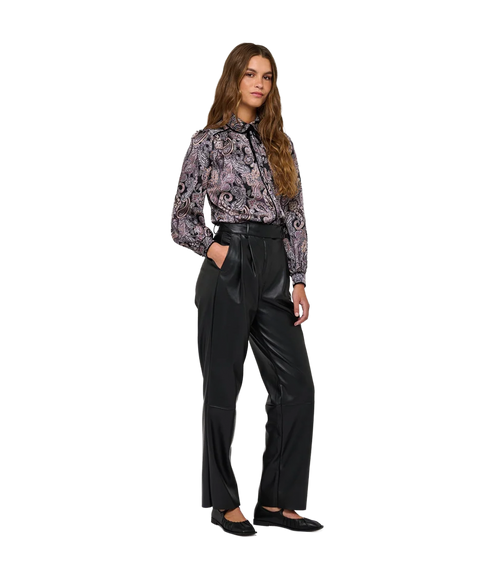 Roxanne Vegan Leather Pant - Black