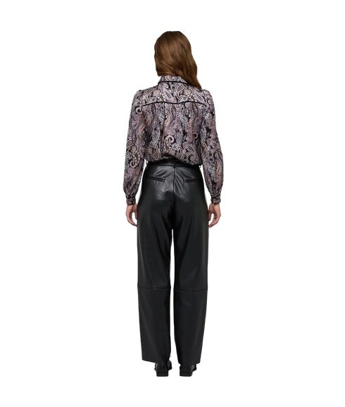 Roxanne Vegan Leather Pant - Black