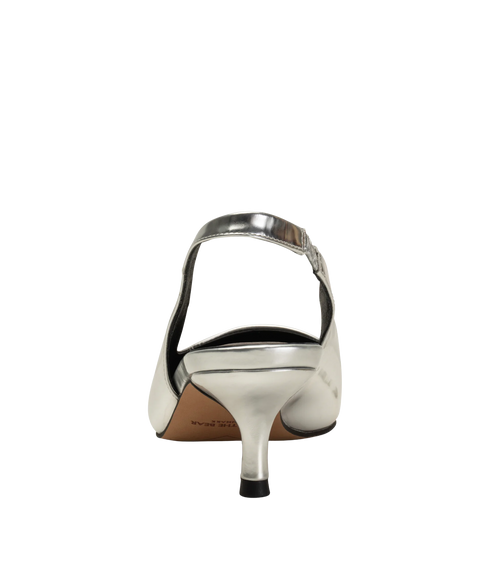 Maxine Slingback Metallic Shoe - Silver
