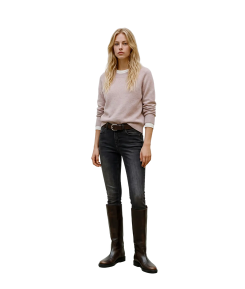 Doffy Ls O-Neck Blouse Ga Noos - Woodrose