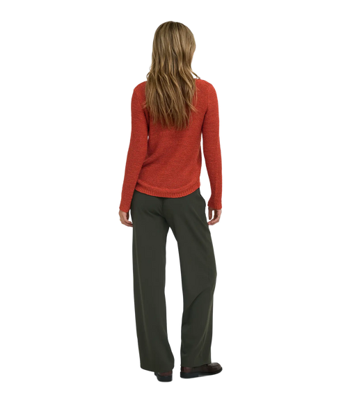 Geena LS Pullover Knit - Red