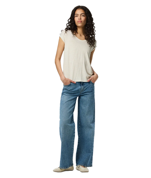 Billo Tee Lurex Stripes Jrs - White