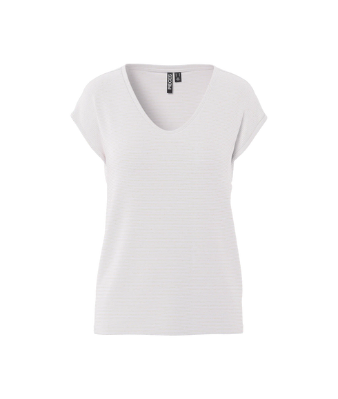 Billo Tee Lurex Stripes Jrs - White
