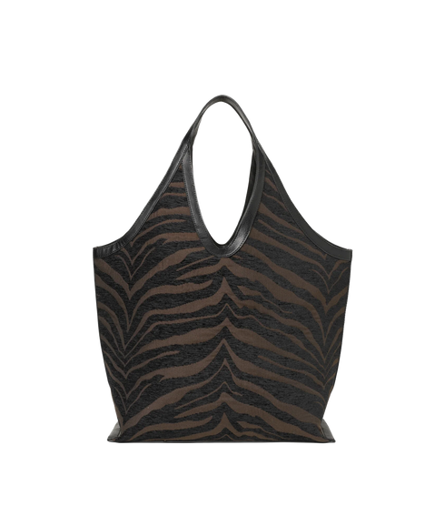 Zebra Tote - Coffee Bean