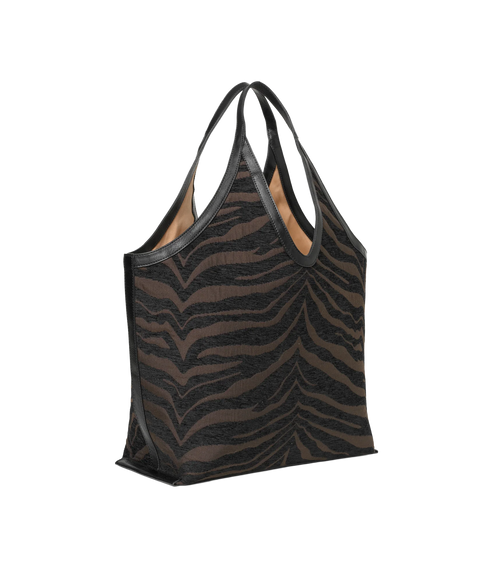 Zebra Tote - Coffee Bean