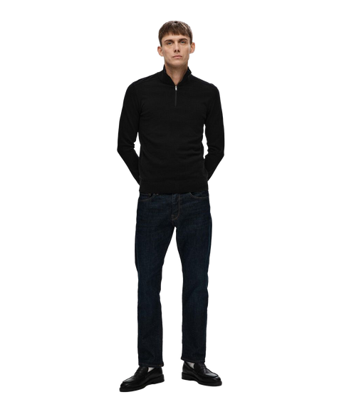 Berg LS Half Zip - Black