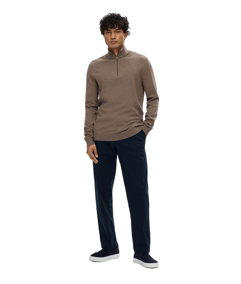Berg LS Half Zip - Brown