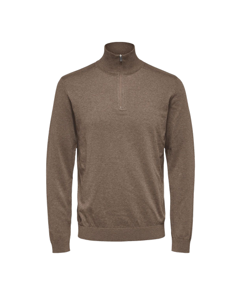Berg LS Half Zip - Brown