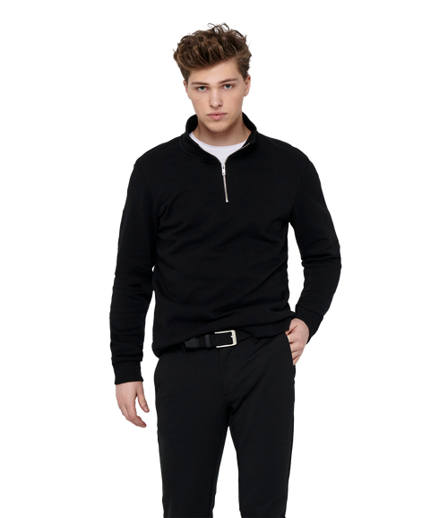 Ceres Half Zip Sweat - Black