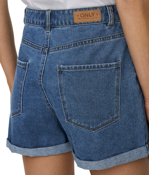 Vega Hw Mom Dnm Shorts - Blue