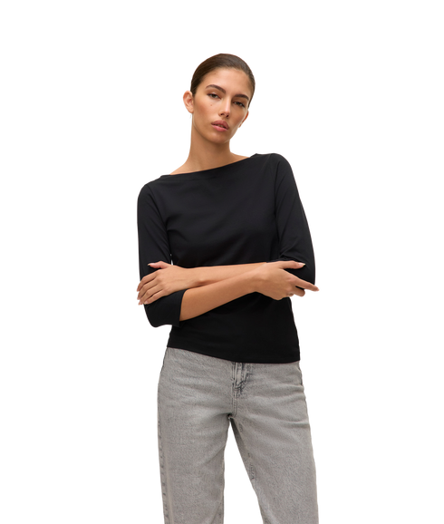 Panda Modal 3/4 Top - Black
