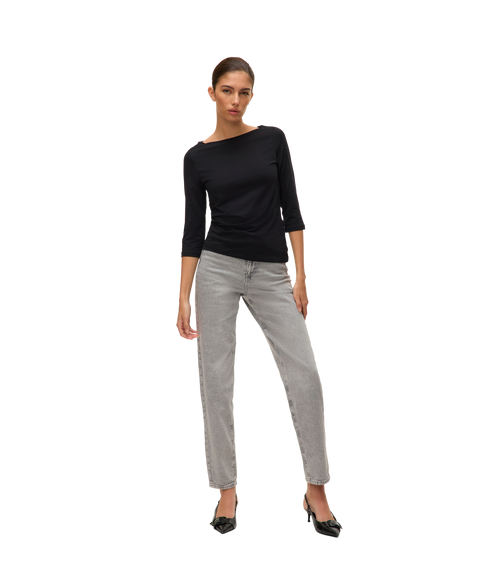 Panda Modal 3/4 Top - Black