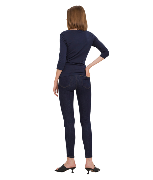 Panda Modal 3/4 Top - Blue
