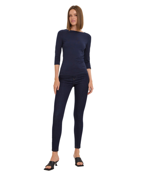 Panda Modal 3/4 Top - Blue
