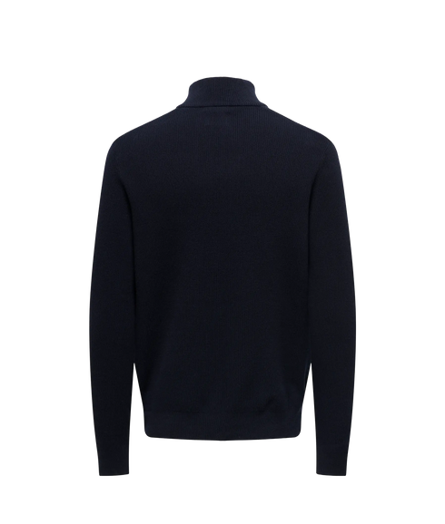 Phil Reg 12 Struc Half Zip Knit Noos - Dark Navy