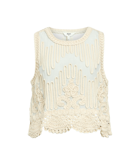 Prima Re S/L Knit Top - Cream