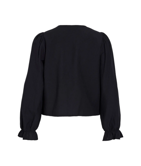 Polene V-Neck L/S Top - Black Beauty
