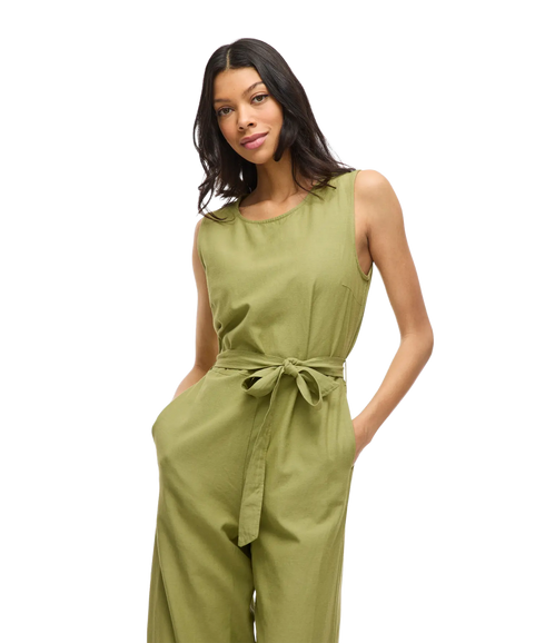 Prisilla O-Neck S/L Jumpsuit - Sage