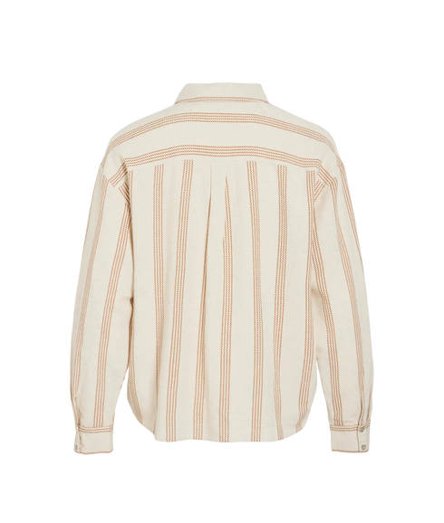 Prisilla Print L/S Shirt - Natural/Melan Wood