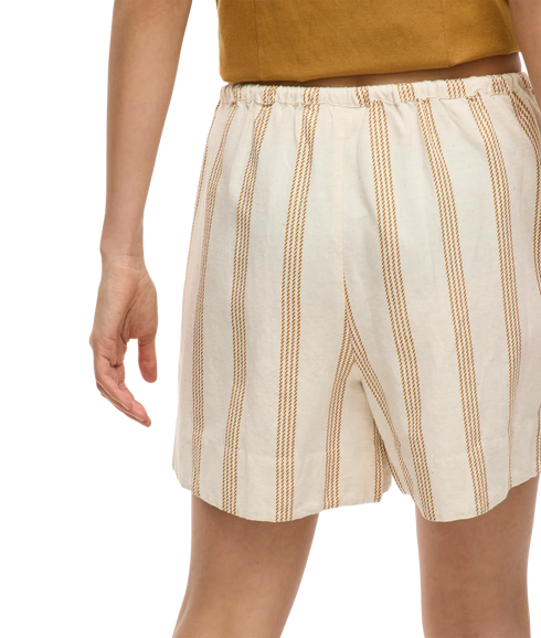 Prisilla Print R/W Shorts - Natural/Melan Wood