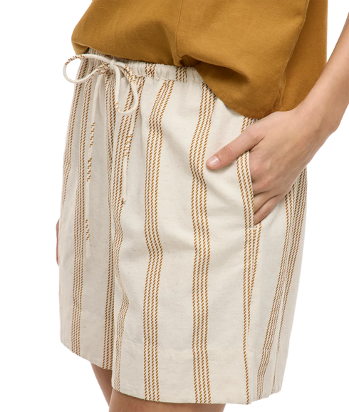 Prisilla Print R/W Shorts - Natural/Melan Wood