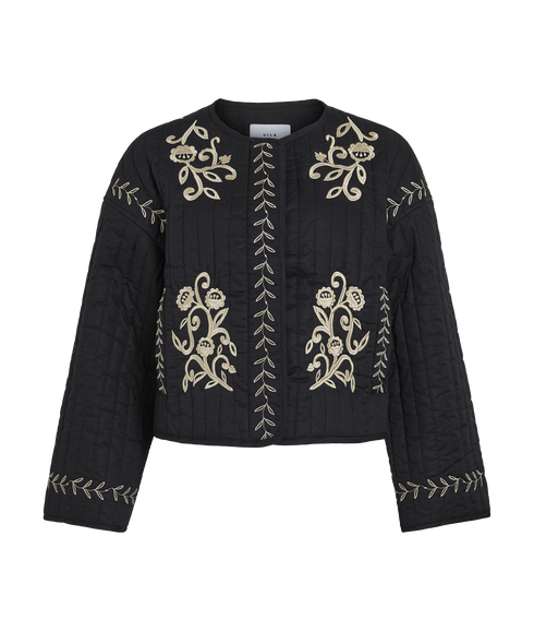 Sky L/S Embroidered Jacket - Black Beauty