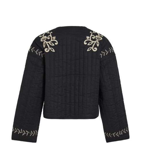 Sky L/S Embroidered Jacket - Black Beauty