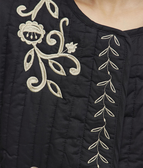 Sky L/S Embroidered Jacket - Black Beauty