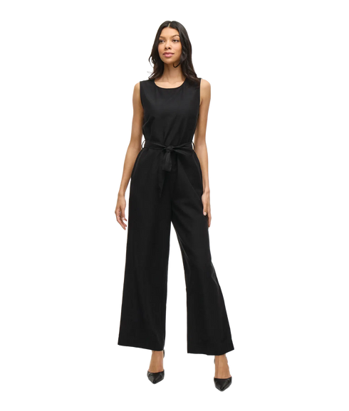 Prisilla O-Neck S/L Jumpsuit - Black Beauty