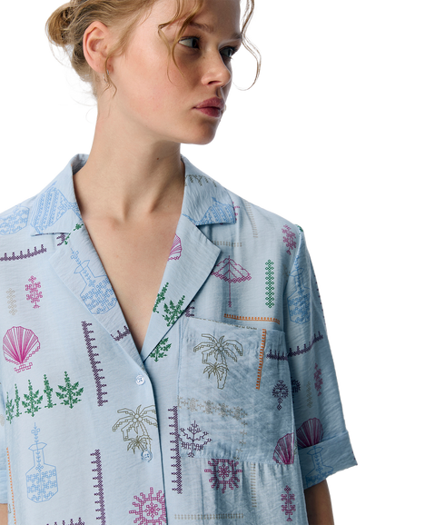 Hailey Re 2/4 Shirt - Blue