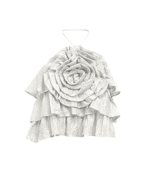 Britney S/L Halterneck Singlet - White