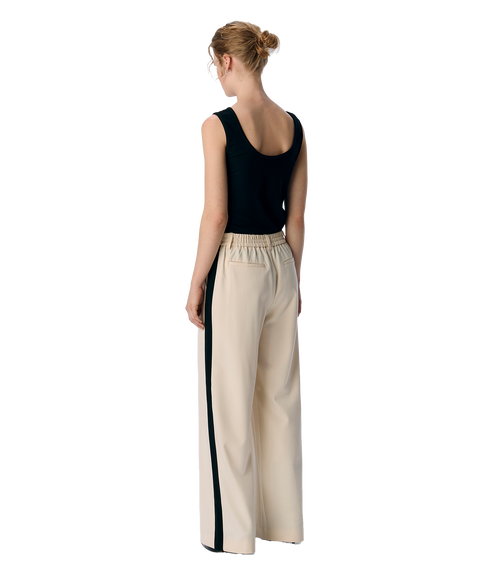 Lisa Wide Pant Aop - Cream