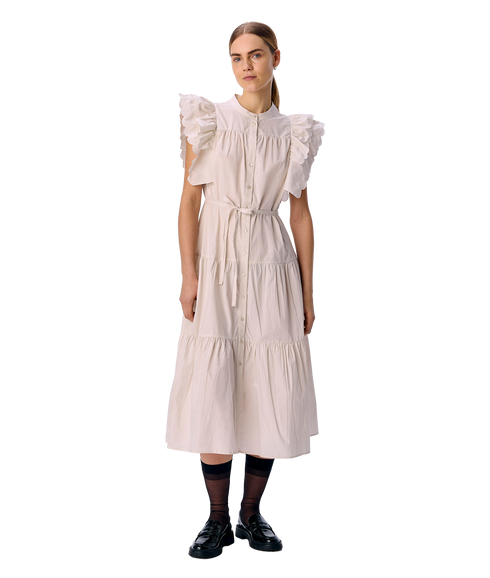 Hope Chinna S/S Long Dress E - White