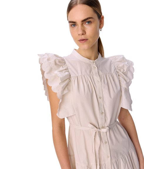 Hope Chinna S/S Long Dress E - White