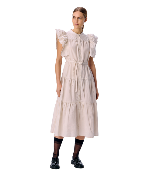 Hope Chinna S/S Long Dress E - White