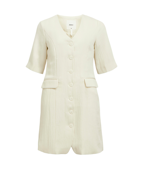 Averly Slm 2/4 Blazer Dress - White