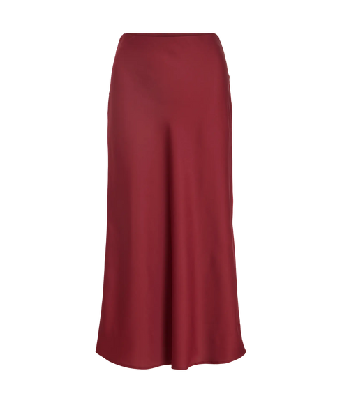 Ellette Hw Midi Skirt - Cabernet