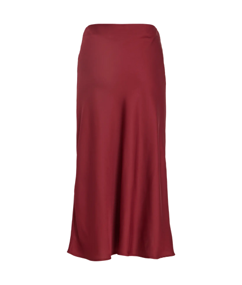 Ellette Hw Midi Skirt - Cabernet