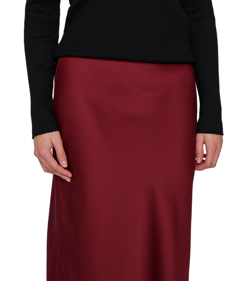 Ellette Hw Midi Skirt - Cabernet