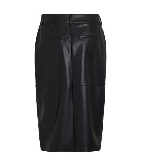 Dagmar Midi Coated Skirt -- Black