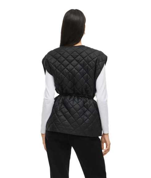 Benji L/S Quilted Vest - Black Beauty