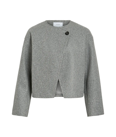 Quinn L/S Jacket/Pb - Medium Grey Melange